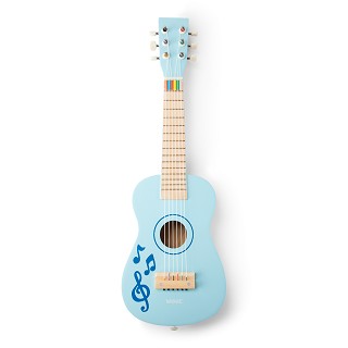 Speelgoed gitaar - blauw met muzieknoten